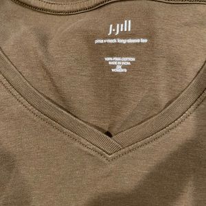 Jjill 100% cotton long sleeve top. EUC